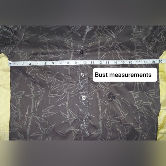 Bamboo Traders linen blend sheer print  top size M - Picture 7 of 9